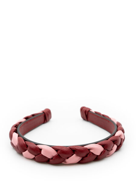 Cerchietto per capelli in pelle Gucci